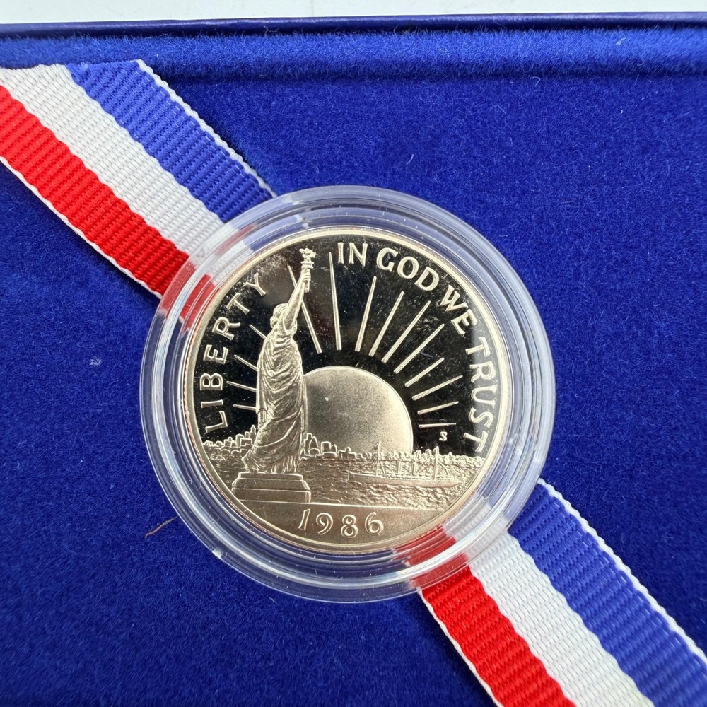 1986 S Statue of Liberty Commemorative Half Dollar Proof Coin US Mint Box COA